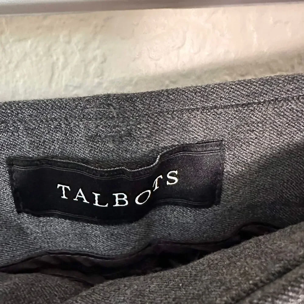 Talbots Barely Boot Dress Pants Size 2 Charcoal Gray Trousers Stretch Workwear